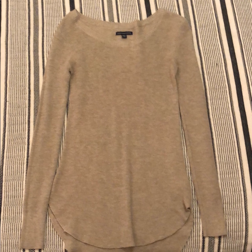 tan sweater
